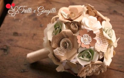 Un bouquet originale con i fiori di carta